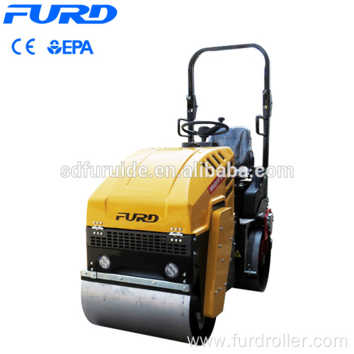 1 Ton Diesel Tandem Vibratory Asphalt Road Compactor Roller with CE EPA Fyl-880